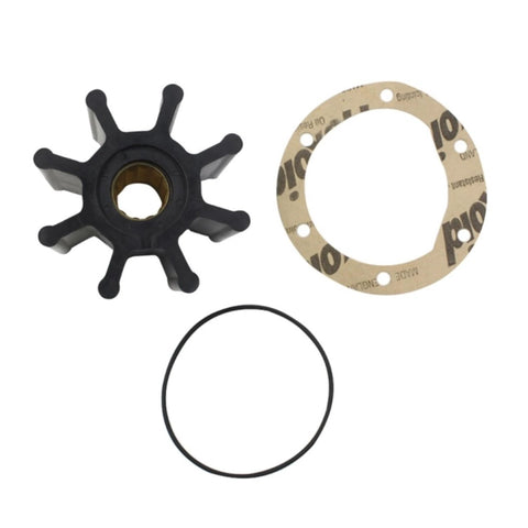 Uanofcn 091028B Flexible Impeller Replaces Johnson 09-1028B shown with gasket and O-ring for marine pumps
