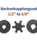 Flexible Three Piece L Jaw Coupling Set With Buna N Rubber Spider One Half Inch To Five Eighth Inch Bore for equipment