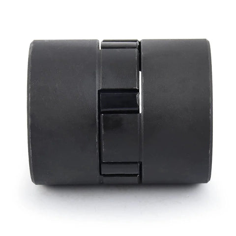 Flexible 3-Piece L075 L-Jaw Coupling Set with Buna-N NBR Rubber Spider, side view, for log splitters, interchangeable with Lovejoy