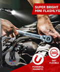 Effortlessly retrieve metal parts from tight spaces with this 5 piece telescoping magnetic pickup tool set shown in use.