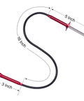 Bendable Flexible Magnetic Pickup Tool With Four Claws And A 24 Inch Reach, showing red shaft and spring-loaded claws.