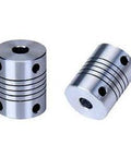 Flexible Parallel Aluminium Jaw Shaft CNC Coupling D19-L25-5x6.35mm - VXB Ball Bearings