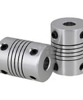 Flexible Parallel CNC Coupling D25-L30-12.7x 1/2" inch to 17mm - VXB Ball Bearings