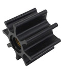 Uanofcn 091028B Flexible Impeller Replaces Johnson 09-1028B, black rubber impeller, side view, compatible with marine engines.