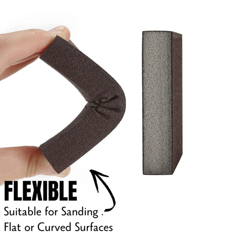 Flexible sanding sponge from Sanding Sponge Set 4 Pack 60 80 120 220 Grit For Wood Metal Drywall