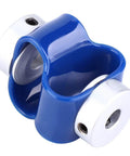 Flexible Shaft Coupler 6mm By 6mm Bore Beefy Glass Fiber Elastic Coupling For Encoder, blue, close-up view