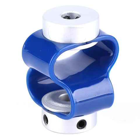 Flexible Shaft Coupler 6mm By 6mm Bore Beefy Glass Fiber Elastic Coupling For Encoder, blue color, 37mm length, 20mm outer diameter