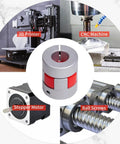 Flexible Shaft Coupling 25mm Diameter 30mm Length Aluminum Alloy D25 L30 Bore 8 to 10mm with 3D printer, CNC machine, stepper motor, ball screws