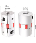 Flexible Shaft Coupling Half Inch To Half Inch Bore L66xD40 for servo stepped motor, side view showing dimensions 66x40mm