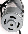 Close-up of the motor component from Flexible Shaft Grinder Carver Rotary Tool Set With Hanging Overhead Motor And 30 Piece Attachments