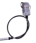 Hanging overhead motor of the Flexible Shaft Grinder Carver Rotary Tool Set with cable and handheld attachment for carving and polishing.