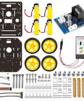 FlexiRover Arduino Building Kit With Customizable Robot Car Chassis And Four TT Motors And Wheels For Robotics Development