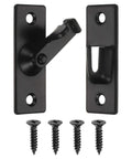 1 Pack Flip Gate Latch 2 4 Inch Stainless Steel Right Angle Slide Lock With Screws 90 Degree Latch for barn doors and gates, black finish