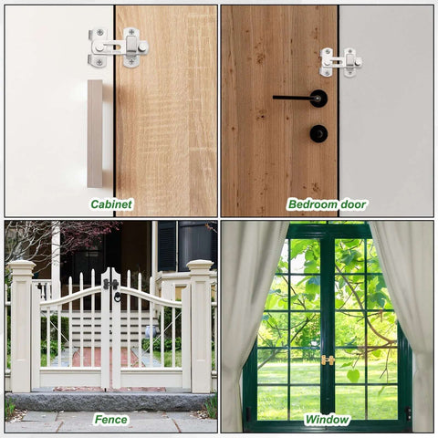 2 Pack Flip Latch Gate Latch Set 3 Inch Stainless Steel Flip Sliding Barn Door Lock Installed on Doors and Fence