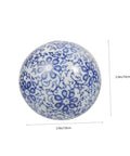 4pcs Floating Ceramic Balls Decorative Porcelain Orbs for Fish Tank Home Ornament and Pool Decor Hand-Painted Pattern