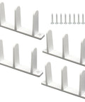 8 Pack Universal Floor Guide For Sliding Doors ABS Plastic Bottom Track For 1-3/8 Inch Thick Doors with screws kit.