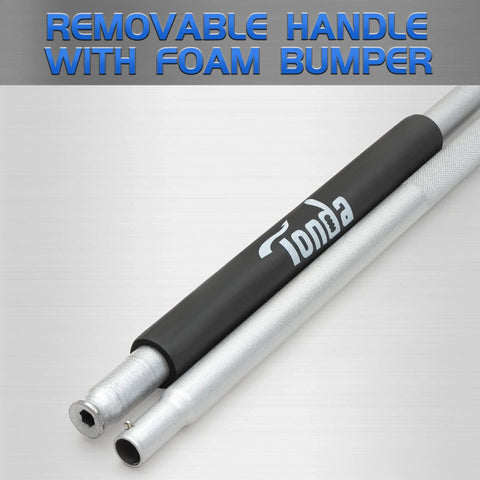 Removable handle with foam bumper for Low Profile 2 Ton Floor Jack With Dual Pump System For Quick Lift, Hydraulic Aluminum And Steel Car Jack, Rapid Lift For Cars Trucks SUVs, Easy Under Vehicle Access, Durable Blue.