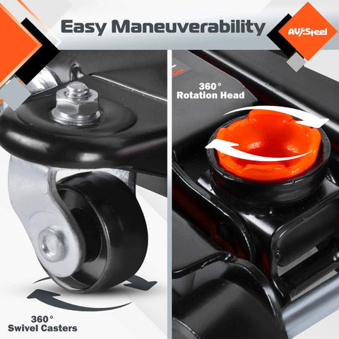 2.5 Ton Floor Jack For Cars With Low Profile Design AV Heavy Duty Steel Hydraulic Floor Jack With Single Piston Pump