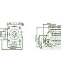 Technical drawing of 1.57" inch Adjustable Height Floor Lock Heavy Duty Caster Wheel 40mm - Flange for automation systems.