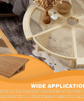 Floor Transition Strip 3.3ft, Double Sided Self-Adhesive PVC Floor Transition Strip shown sealing floor edges, in use near a table.