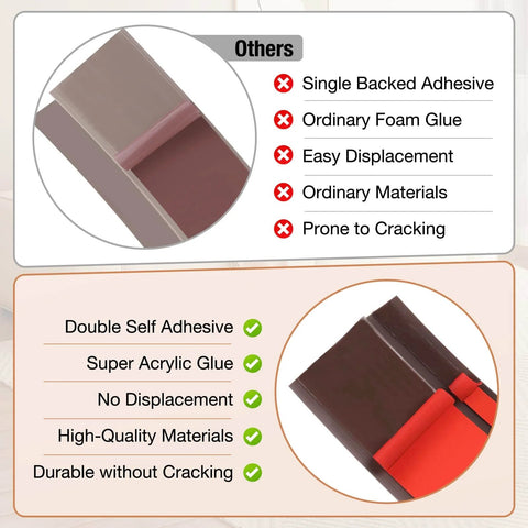 Comparison of Floor Transition Strip Self Adhesive Vinyl Door Threshold with competitors, highlighting high-quality materials and adhesive