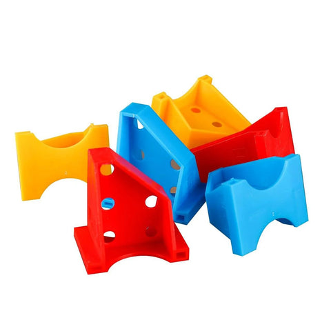 Assorted colored flooring spacers set for laminate vinyl plank and hardwood floors dual precision sizes one quarter inch and one third inch gaps.