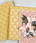 3D Floral Cutting Dies Set For Scrapbooking And Card Making With Layered Four Leaf Flower Designs card and dies shown