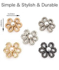 Flower Jeans Button Sets Ten Pcs Adjustable Waist Tighteners Buckles No Sew No Tools Detachable Decorative Jeans Buttons Pins