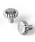 12 Pack Floral Satin Nickel Cabinet Knobs With Blooming Flower Design For Kitchen And Dresser Drawers, Elegant Drawer Pulls For Bedroom Cabinet Hardware