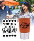 Florida Gators Engraved 20 Oz Grip Tumbler With Vacuum Insulated Double Wall Stainless Steel Travel Mug at tailgate event
