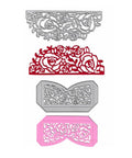 Metal Flower Wedding Invitation Border Die Cuts Set with Cutting Dies and Embossing Stencils Template for Card Making DIY Scrapbooking