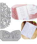 Metal Flower Wedding Invitation Border Die Cuts Set With Cutting Dies And Embossing Stencils Template For Card Making DIY