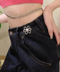 Flower Jeans Button Sets Ten Pcs Adjustable Waist Tighteners Buckles No Sew No Tools Detachable Decorative Jeans Buttons Pins
