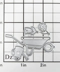 Cute Flower Trailer Die Set For Card Making And Scrapbooking Metal Cutting Dies for embossing and die cuts with flower and watering can design.
