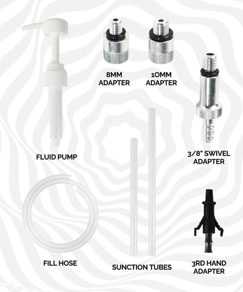 Transmission Fluid Transfer Pump Kit For Cars And Marine Motors With Extra Long Hose Beefed Up Lower Unit Gear Oil Pump contents