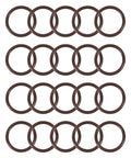 Fluorine Rubber O-Rings 24mm OD 19mm ID 2.5mm Width, Metric FKM Sealing Gasket, Pack of 20 arranged in rows