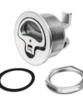 Non Locking Flush Mount Boat Cam Latch Fits Two And A Half Inch Hole Surface Mount 316 Stainless Steel Marine Hatch Lock For Doors And Panels Corrosion Resistant Easy Install product showing front view with accessories