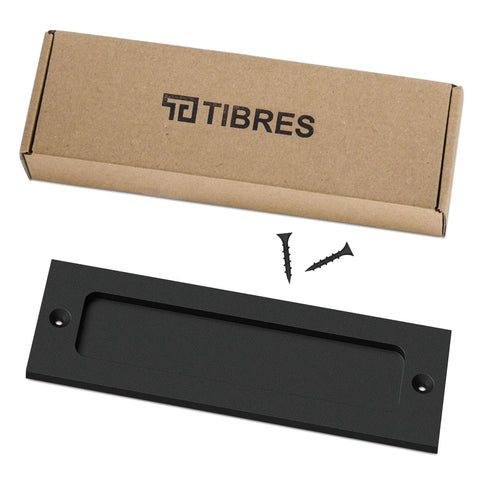 7 Inch Flush Pull Handle for Sliding Barn Doors Cabinets Drawers in Satin Black Finish Heavy Duty Door Pull for Pocket Doors