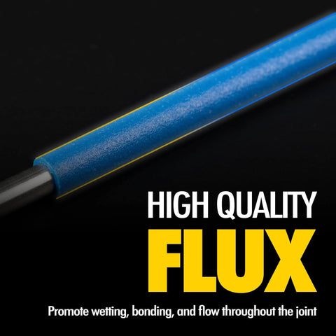 Close-up of Pro Grade Flux Coated BCuP5 Brazing Rods With Fifteen Percent Silver featuring high quality flux coating.