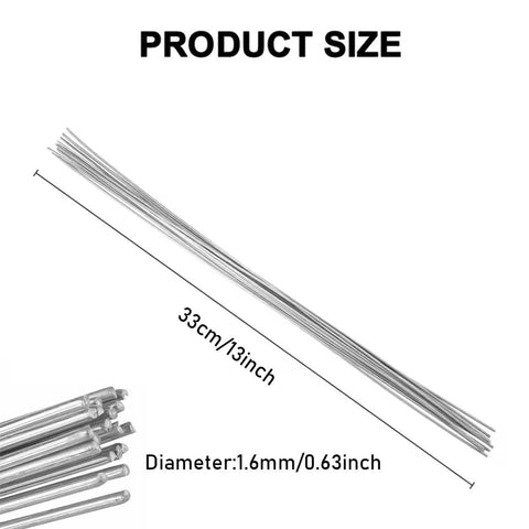 100 Pieces Flux Core Aluminum Welding Rods Set For Easy Melt Welding Sticks No Solder Powder Needed Non Toxic Flux Core