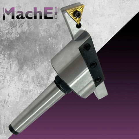 2 Inch Fly Cutter With 3MT Shank For Milling And Lathe Machines Replaceable Carbide Insert Indexable Tool Holder M12 X 1.75 Mm Tool Steel Construction Durable Cutting Head