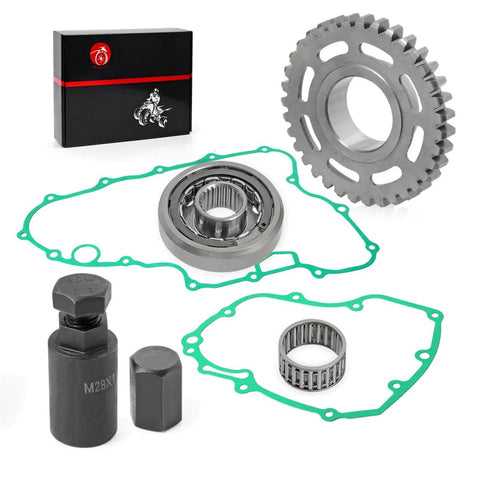 Flywheel Puller And Starter Clutch Gear Kit With One Way Bearing And Gasket Set for TRX450ER Electric Start 2006 2009 2011 2014