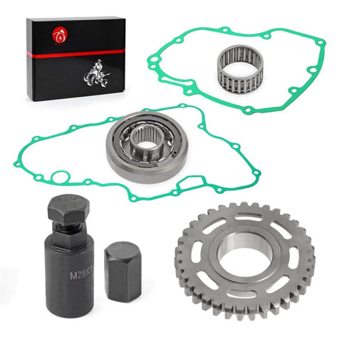 Flywheel Puller And Starter Clutch Gear Kit With One Way Bearing And Gasket Set For TRX450ER Electric Start 2006 2009 2011 2014 Replacement Complete Kit Ready To Roll