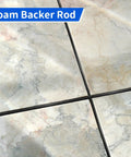 Foam Backer Rod For Gaps In Concrete Joints 1 Inch By 10 Feet installed in tile gap