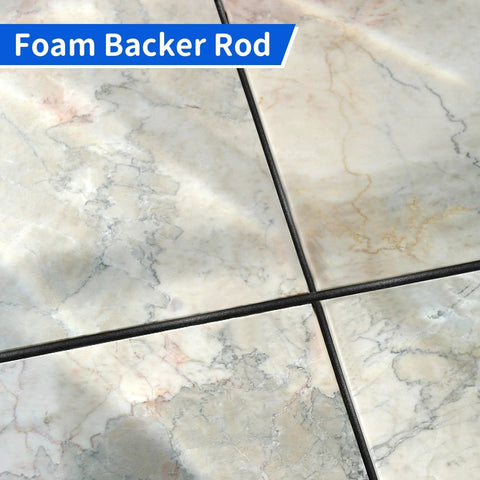 Foam Backer Rod For Gaps In Concrete Joints 1 Inch By 10 Feet installed in tile gap