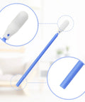 Close-up of Wellgler's Pro Grade Foam Cleaning Swabs Kit with precision tip and handle, ideal for cleanrooms and lab surfaces, 100 count.