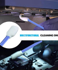 Pro Grade Foam Cleaning Swabs Kit With Four Precision Head Shapes for Cleanrooms and Lab Surfaces, 100 count, usage example.