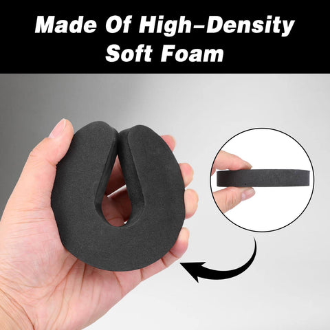 Hand holding a Six Pack Baby Door Pinch Guard made of high-density soft foam for finger protection and slam prevention.