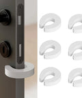 Door Pinch Guard And Door Stopper Six Pack With Soft Foam Safety Guards To Keep Doors Open, Prevent Finger Pinches, And Protect Kids And Pets With Safe Home Door Barriers For Everyday Use shown on door and separately