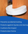 Kid And Pet Friendly Soft Foam Door Pinch Guard Extra Thick Slam Stopper to prevent finger pinch injuries and door slams.